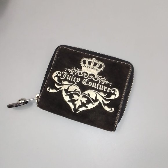 Juicy Couture Y2K 'Once Upon a Time' Bag & Purse Set 90's Brown Velour Vintage - Picture 12 of 12